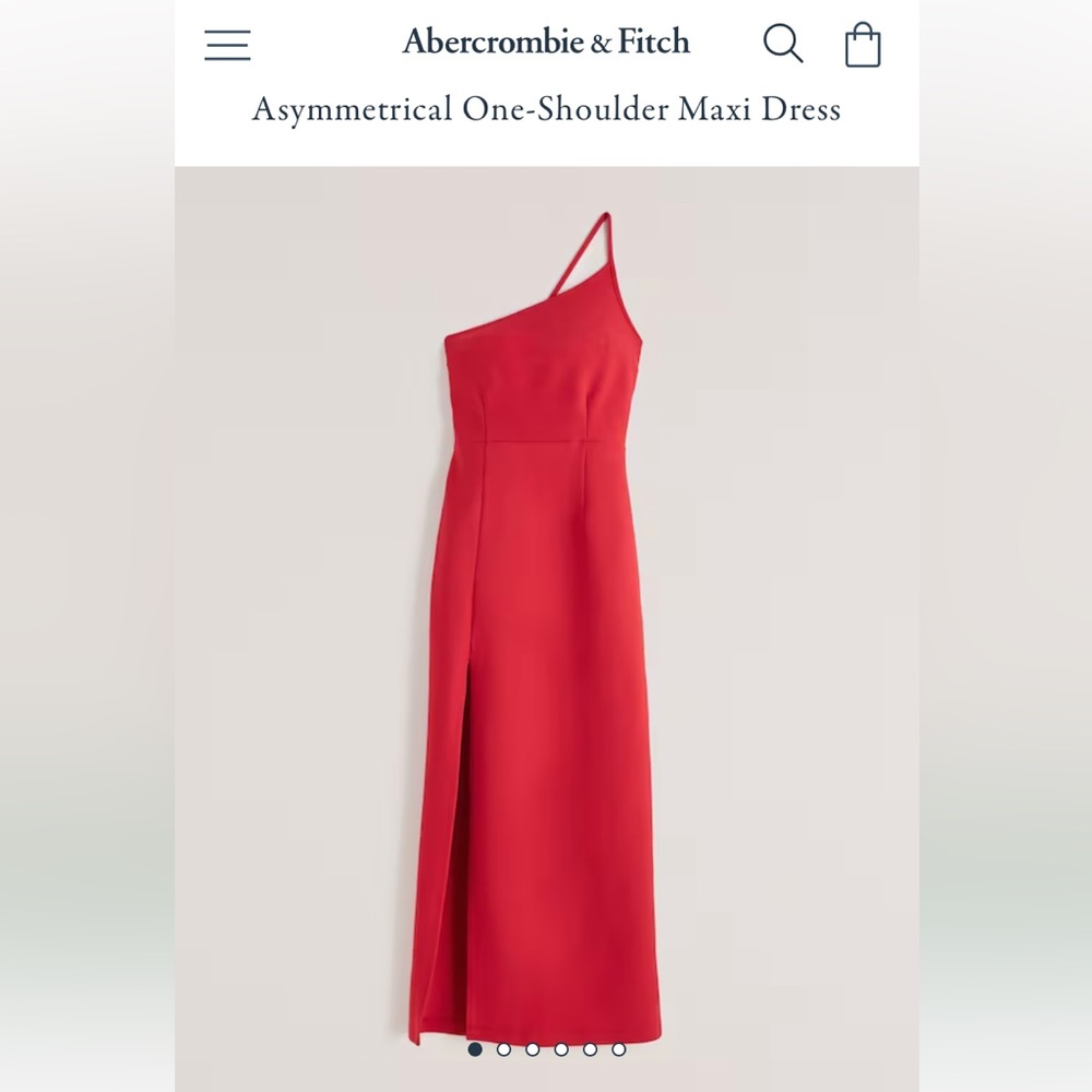 Abercrombie & Fitch One Shoulder Red Dress (TALL MEDIUM)